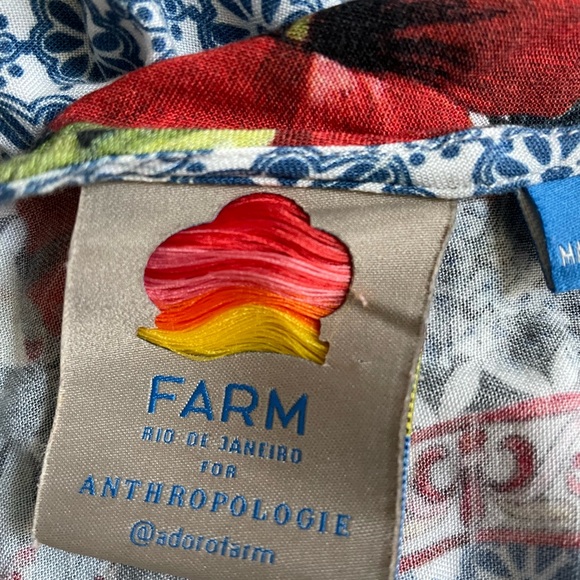 Farm Rio De Janeiro by Anthropologie women's floral tassel romper Size L - Picture 9 of 10